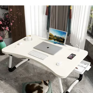 Folding Table for Laptop including Card Slot & Cup Holder